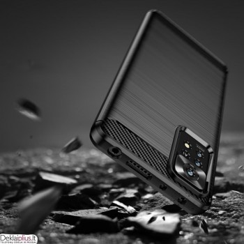 Carbon guminis dėklas - juodas (Xiaomi Redmi Note 11 Pro 5G/Note 12 Pro 4G)